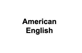 american english